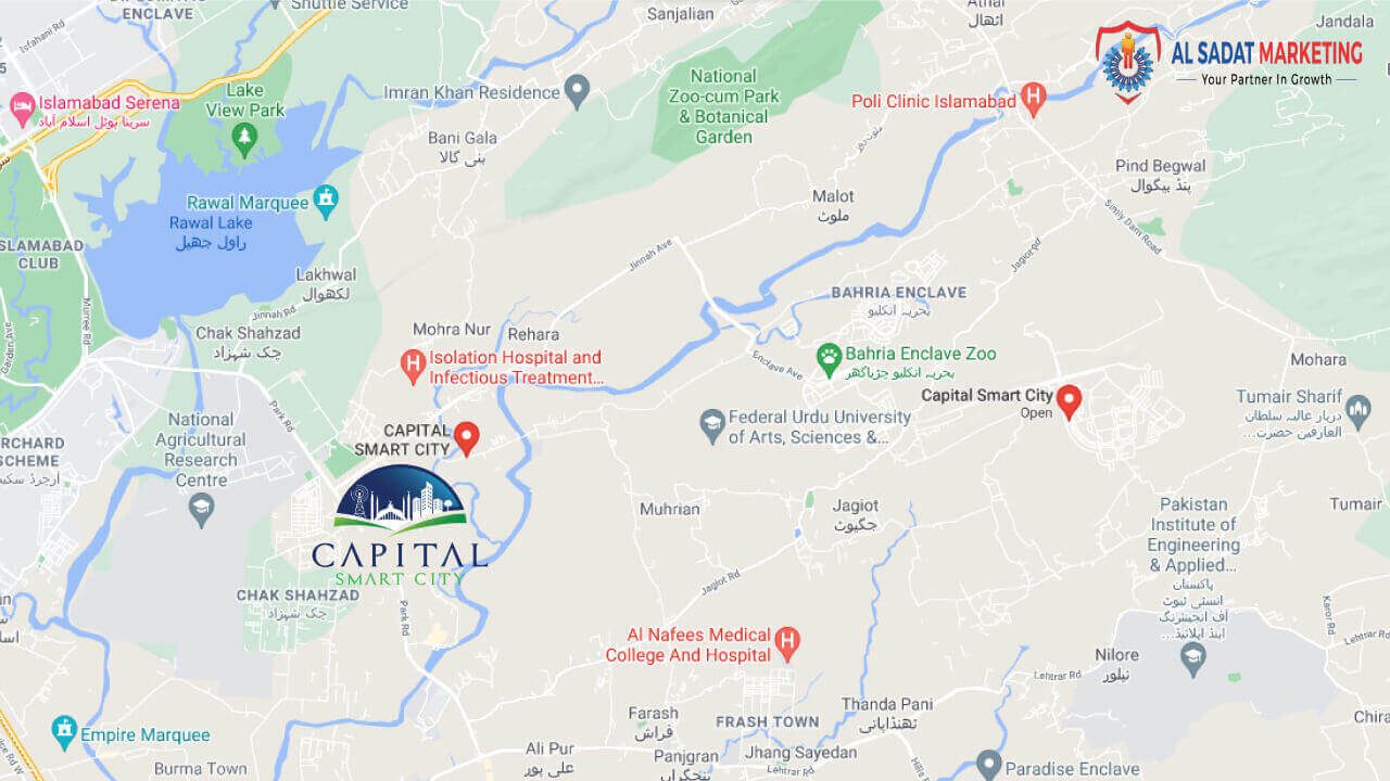 capital smart city - capital smart city islamabad - location map - capital smart city project page - al sadat marketing - alsadat marketing - al-sadat marketing - real estate agency - property portal - islamabad - rawalpindi - pakistan