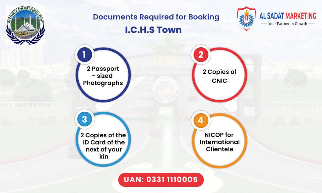 ichs town - islamabad co-operative housing society - booking process - ichs town project page - al sadat marketing - alsadat marketing - al-sadat marketing - real estate agency - property portal - islamabad - rawalpindi - pakistan