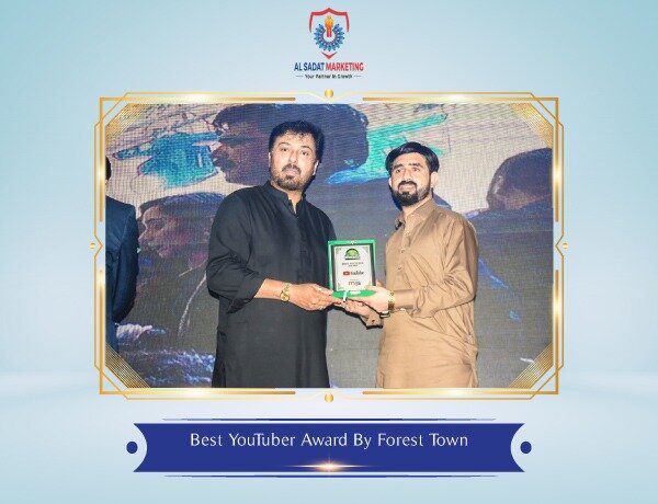 Al Sadat Marketing received "Best Youtuber Award" from the officials of Forest Town in June, 2022