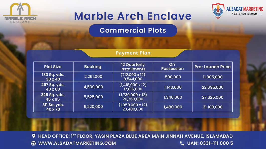 marble arch enclave commercial plots payment plan – marble arch enclave islamabad commercial plots payment plan – marble arch enclave payment plan – marble arch enclave islamabad payment plan – marble arch enclave – marble arch - marble arch enclave islamabad – marble arch enclave housing society - marble arch enclave housing society – marble arch enclave real estate project - marble arch enclave real estate project - al sadat marketing - alsadat marketing - al-sadat marketing