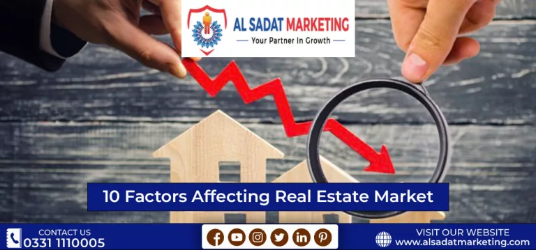 10 factors affecting on real estate market in pakistan 2023; al sadat marketing