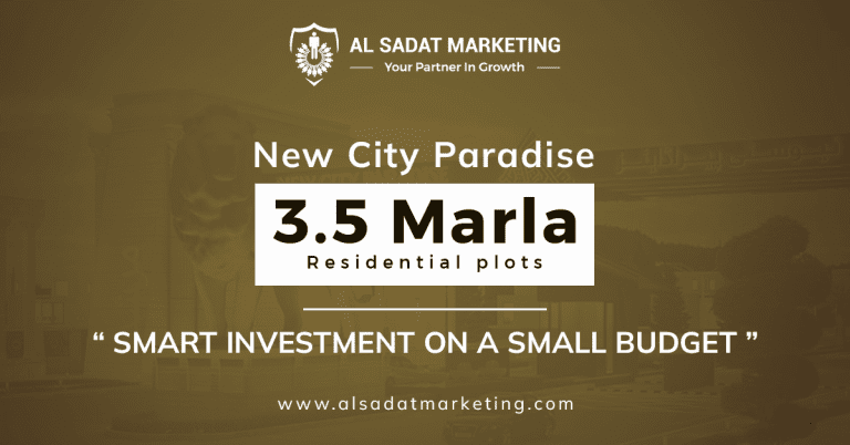 new city paradise 3.5 marla residential plots 2022 al sadat marketing