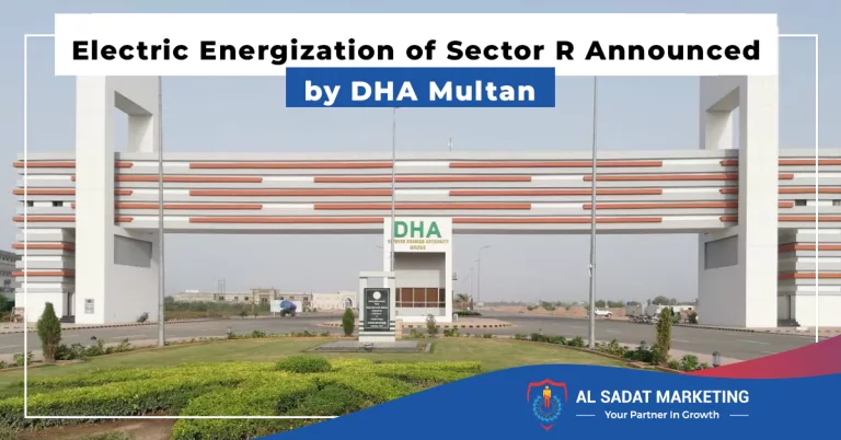 electric energization of sector r announced by dha multan al sadat marketing real estate agency in blue area islamabad pakistan