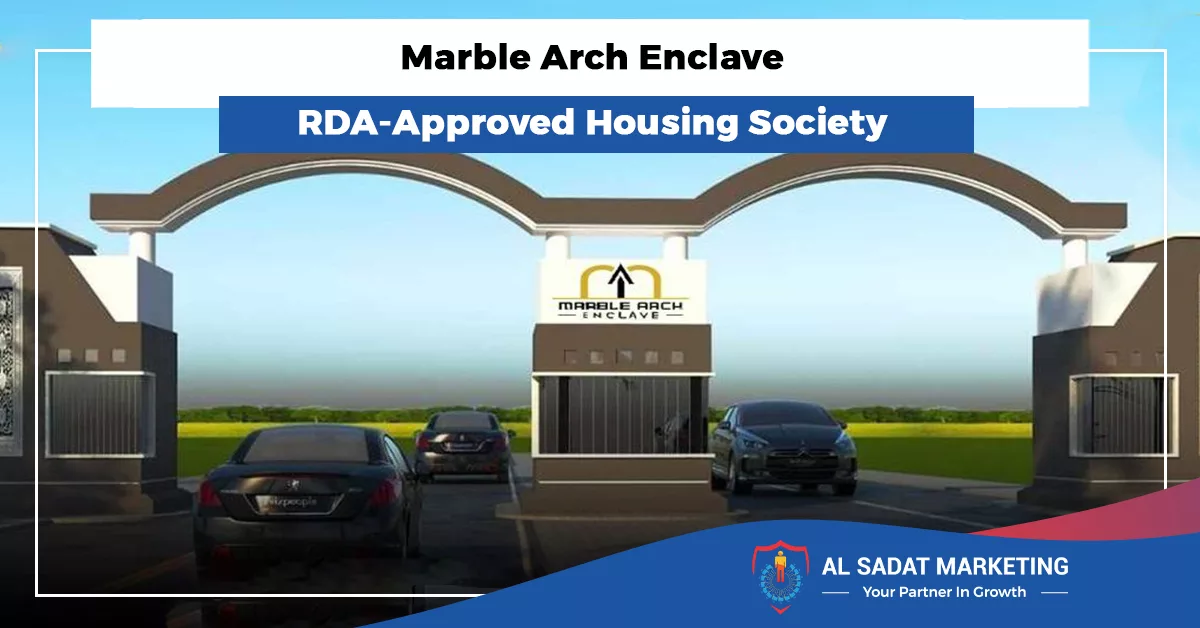 marble arch enclave rda approved housing society marble arch 2023 al sadat marketing