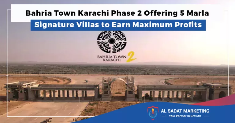 bahria town karachi phase 2 offering 5 marla signature villas to earn maximum profits in 2023 al sadat marketing