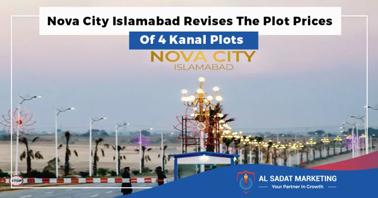 nova city islamabad revises the plot prices of 4 kanal plots in 2023 al sadat marketing