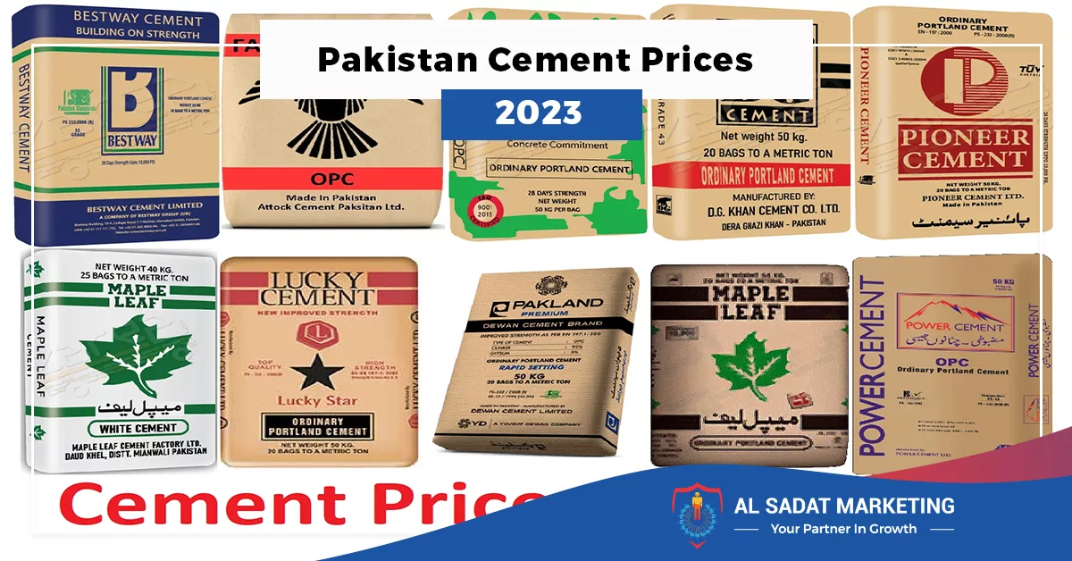 pakistan cement prices in 2023 al sadat marketing