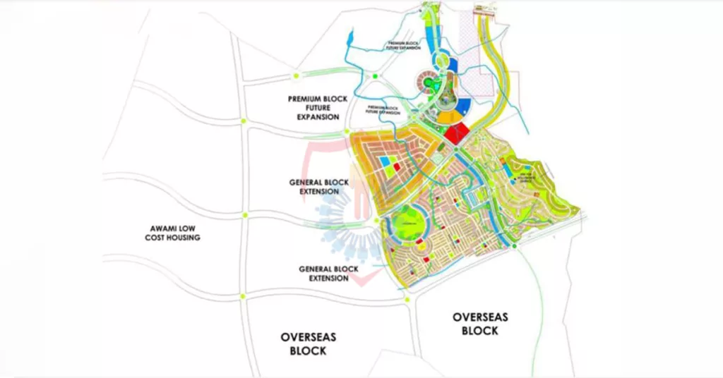 blue world city master plan, future plan of blue world city, blue world city, latest development updates june 2023 of blue world city, latest progress of blue world city, al sadat marketing, real estate agency in blue area, blue area islamabad