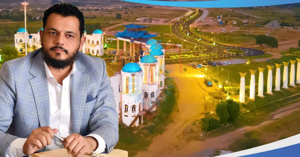 blue world city owners and developers, saad nazeer owner of blue world city, blue world city, latest development updates june 2023 of blue world city, latest progress of blue world city, al sadat marketing, real estate agency in blue area, blue area islamabad