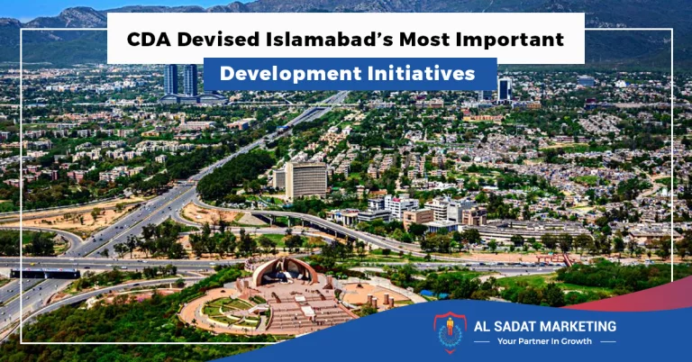 cda devised islamabads most important development initiatives, al sadat marketing, real estate agency in blue area islamabad, pakistan