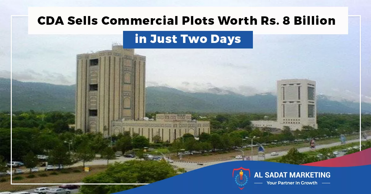 cda sells commercial plots worth rs 8 billion in just two days in 2023 al sadat marketing
