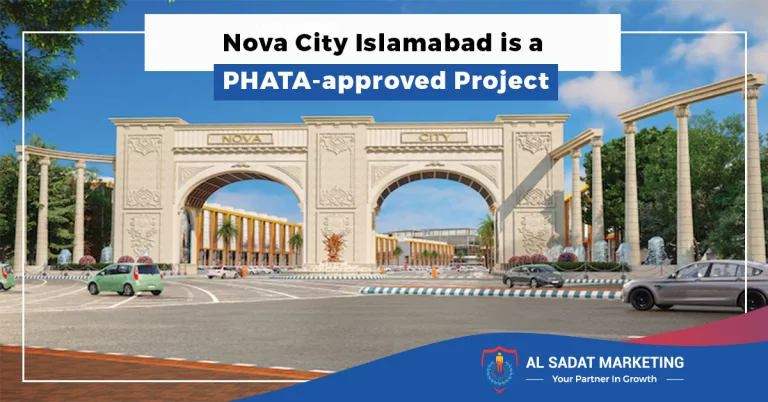 nova city islamabad is a phata approved project 2023, al sadat marketing, real estate agency in blue area, islamabad