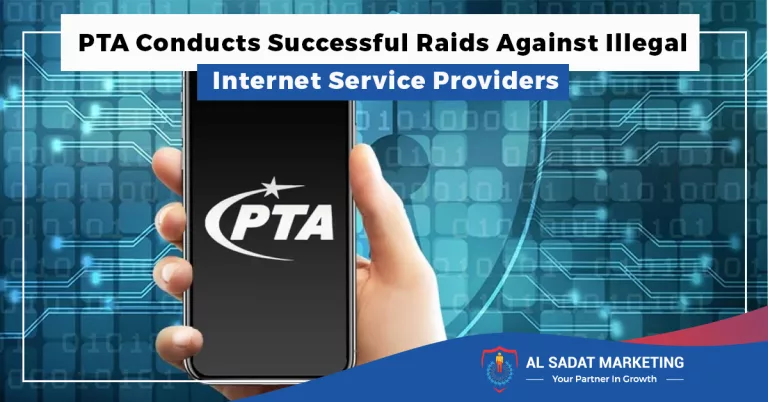 pta conducts successful raids against illegal internet service providers, al sadat marketing, real estate agency in blue area, blue area islamabad