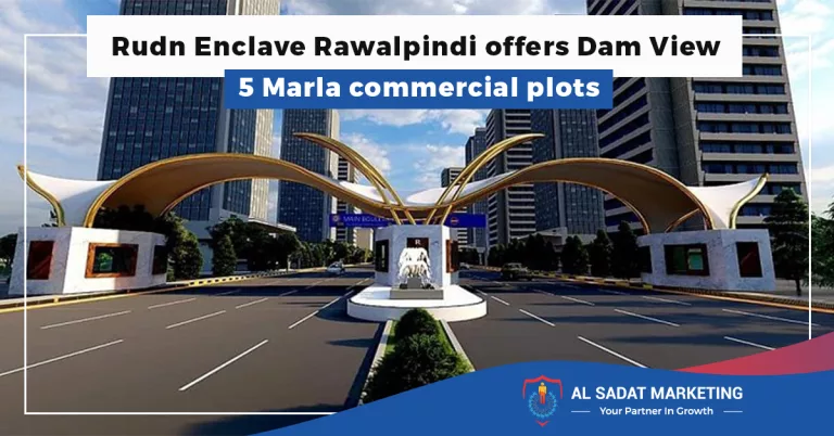 rudn enclave rawalpindi offers dam view 5 marla commercial plots 2023, al sadat marketing 1, real estate agency in blue area, blue area islamabad