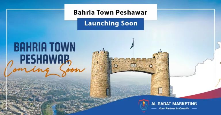 bahria town peshawar launching soon, al sadat marketing, real estate agency in blue area islamabad, pakistan