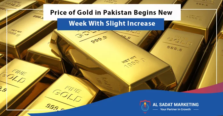 price of gold in pakistan begins new week with slight increase, al sadat marketing, real estate agency in blue area islamabad, pakistan