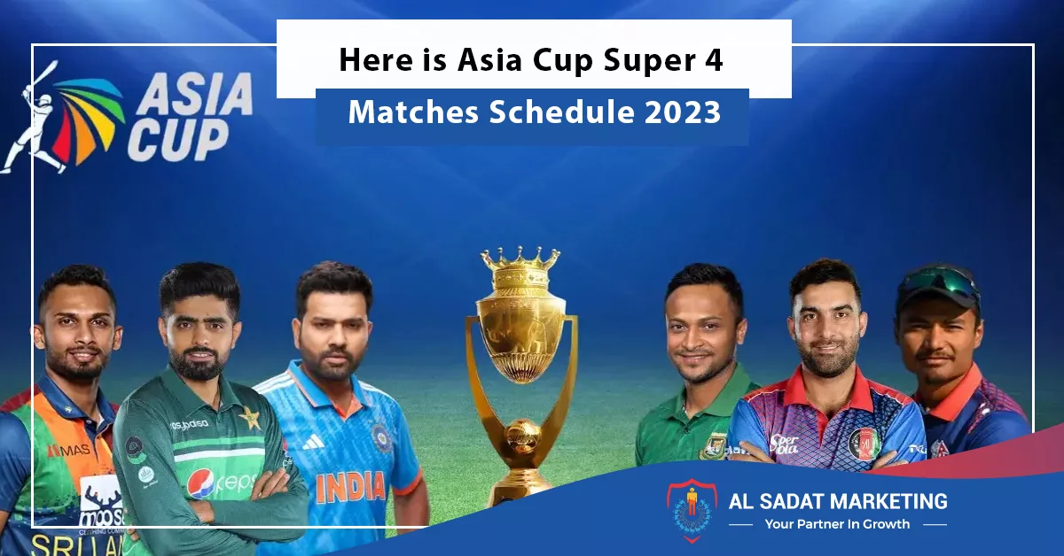 Here is Asia Cup Super 4 Matches Schedule 2023