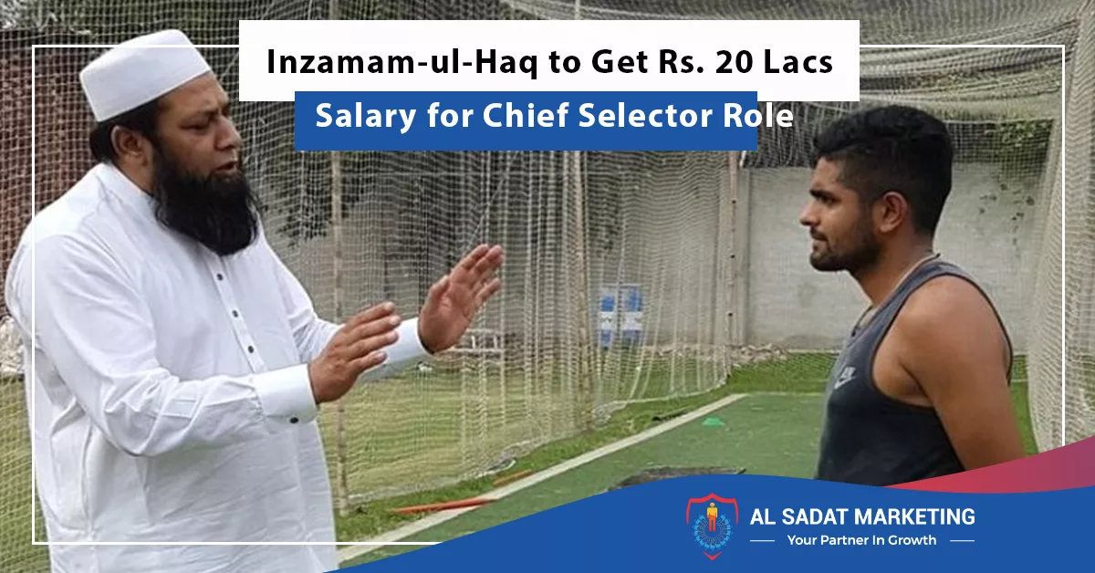 inzamam ul haq to get rs 20 lacs salary for chief selector role, al sadat marketing, real estate agency in blue area islamabad pakistan