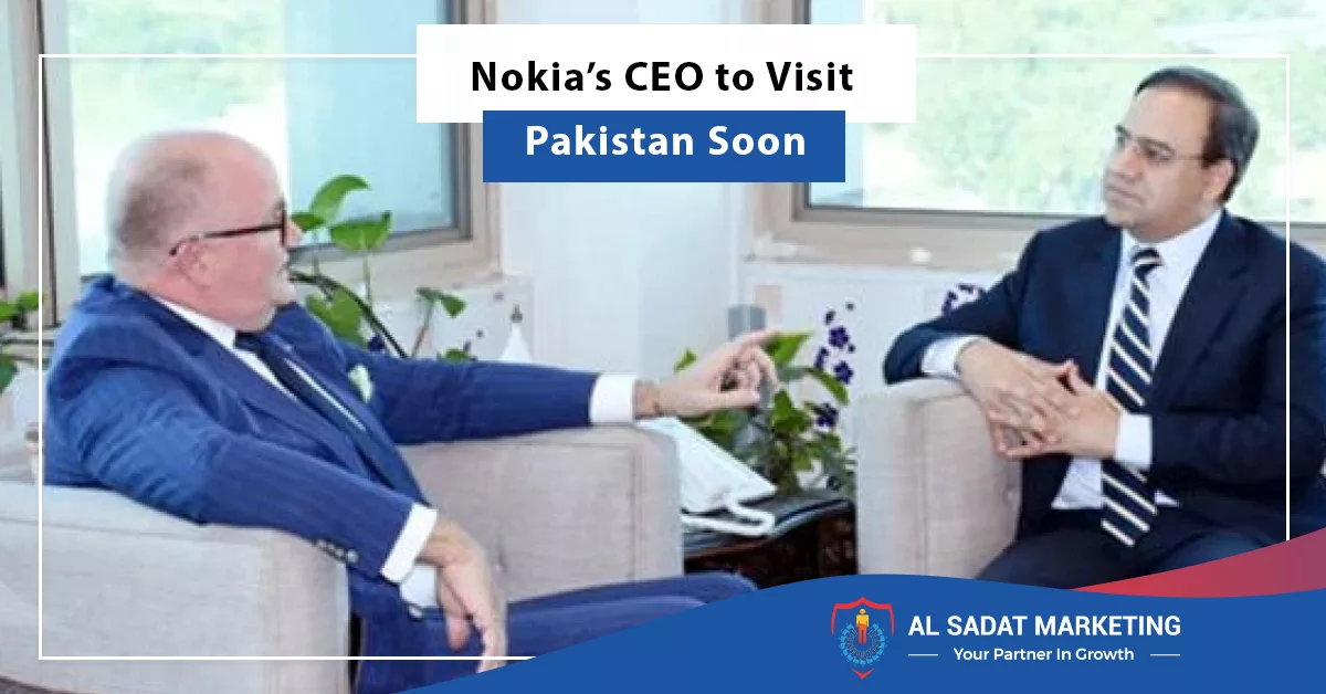 nokia’s ceo to visit pakistan soon, al sadat marketing, real estate agency in blue area islamabad pakistan;