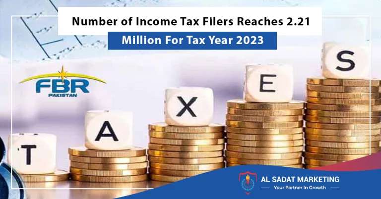 number of income tax filers reaches 2.21 million for tax year 2023, al sadat marketing, real estate agency in blue area islamabad pakistan