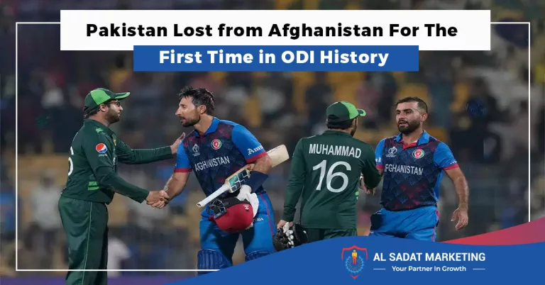 pakistan lost from afghanistan for the first time in odi history, al sadat marketing, real estate agency in blue area islamabad pakistan