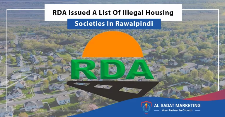 rda issued a list of illegal housing societies in rawalpindi, real estate agency in blue area islamabad pakistan