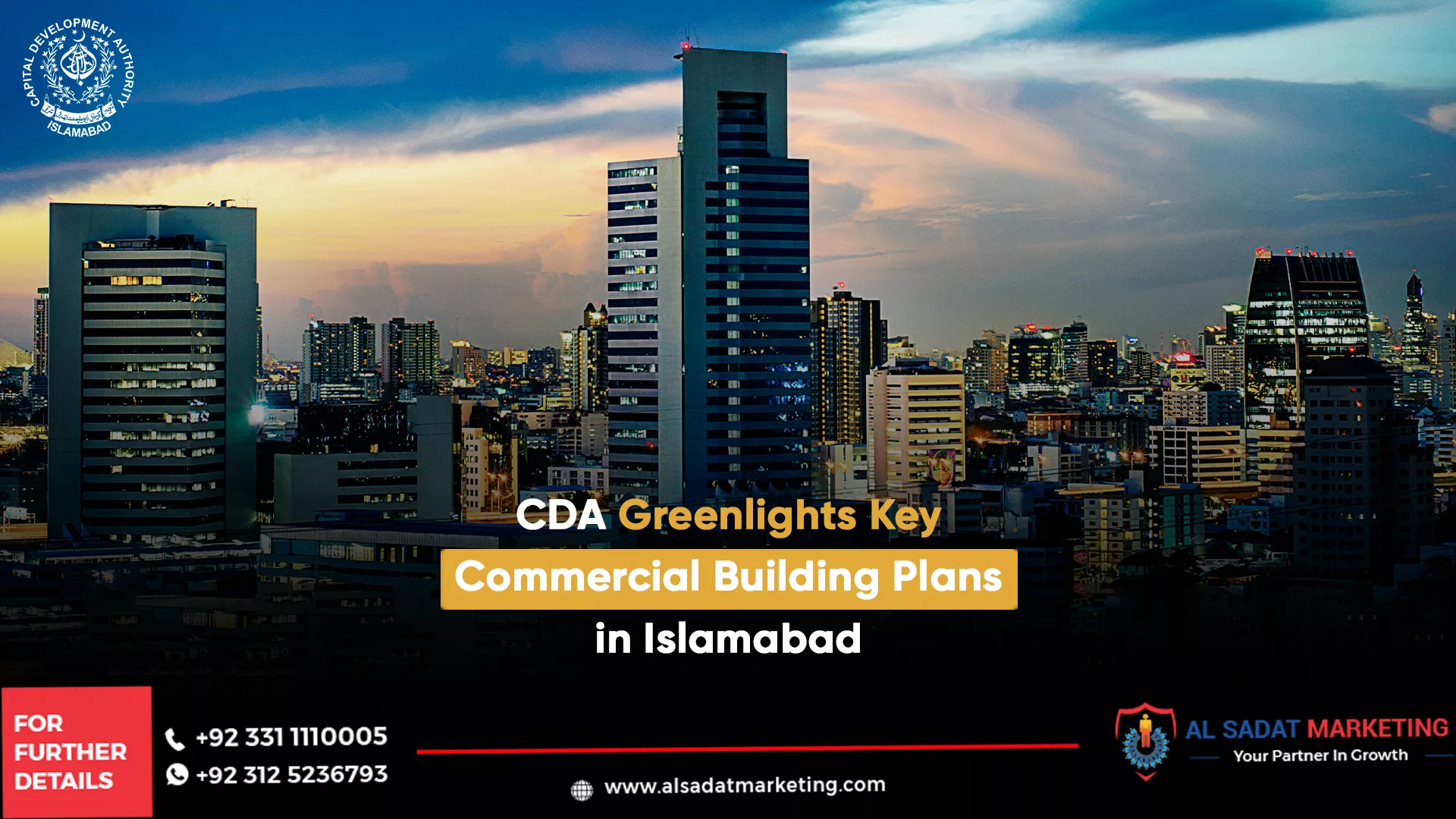 cda greenlights key commercial building plans in islamabad, al sadat marketing, real estate agency in blue area islamabad