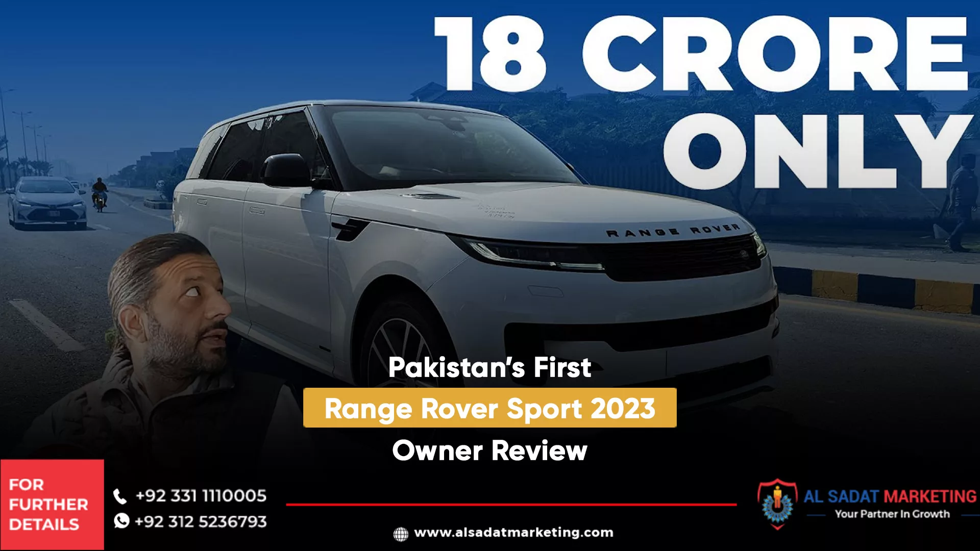 pakistan’s first range rover sport 2023 – owner review, al sadat marketing, real estate agency in blue area islamabad