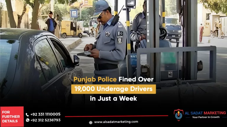 punjab police fined over 19,000 underage drivers in just a week, al sadat marketing, real estate agency in blue area islamabad