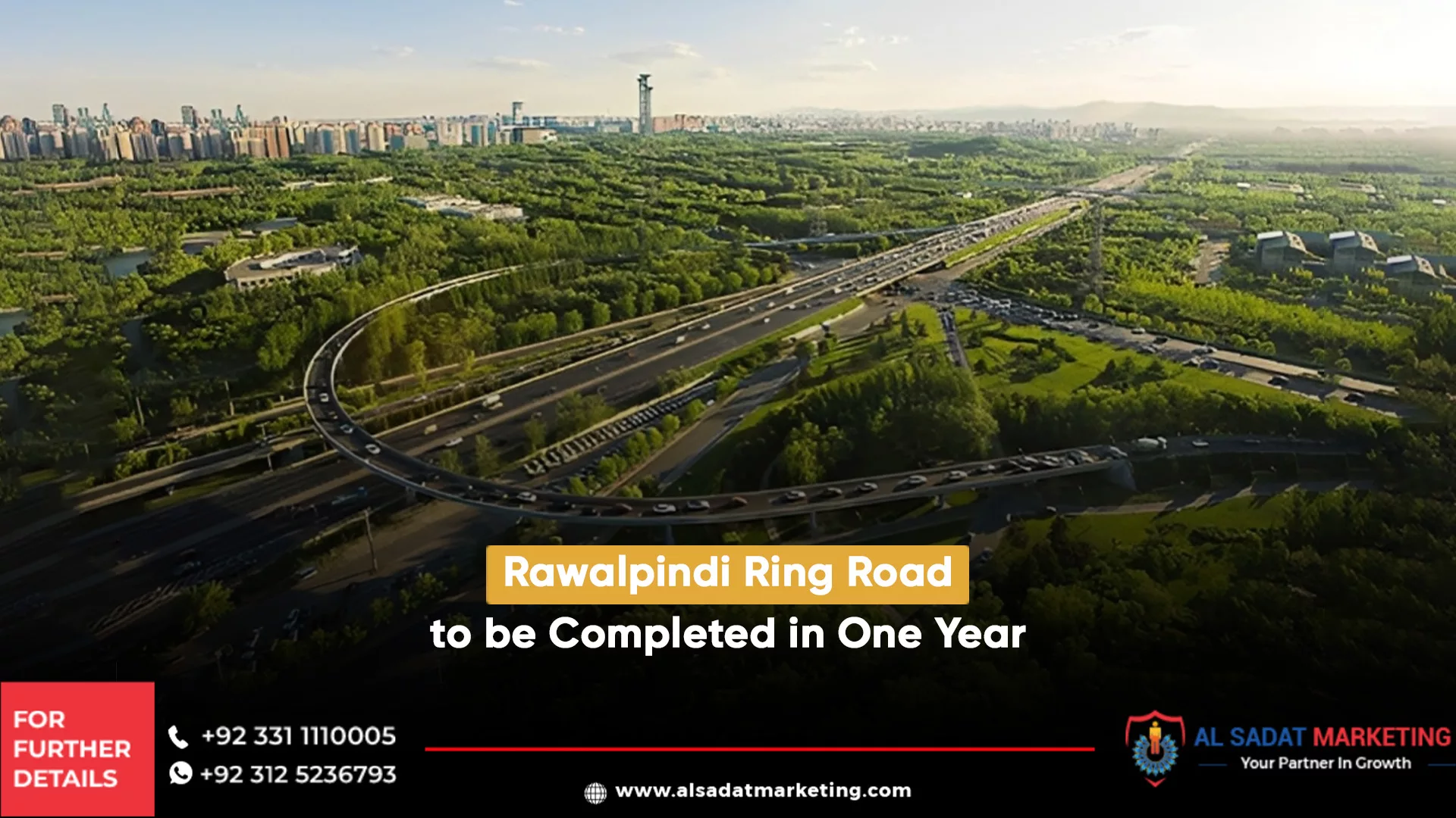 rawalpindi ring road to be completed in one year, al sadat marketing, real estate agency in blue area islamabad