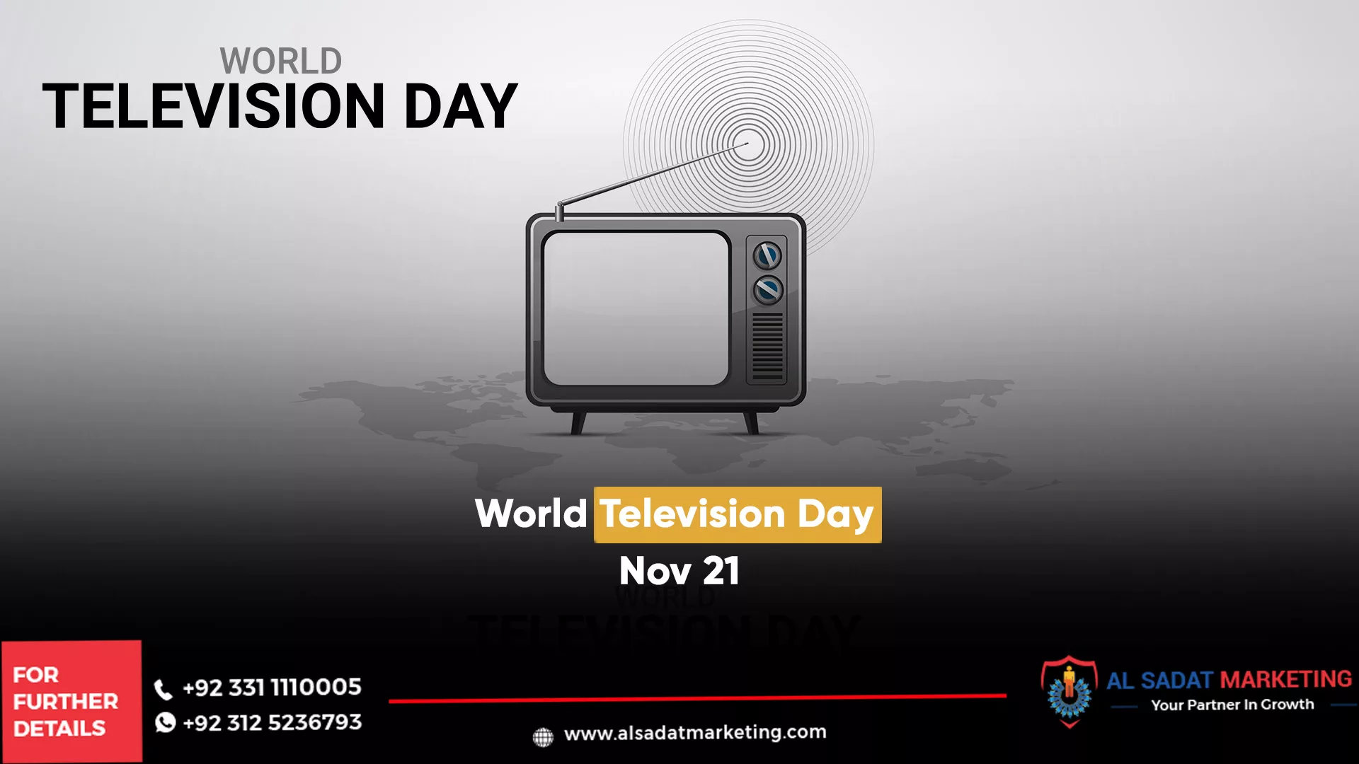 world television day - nov 21, 2023, al sadat marketing, real estate agency in blue area islamabad