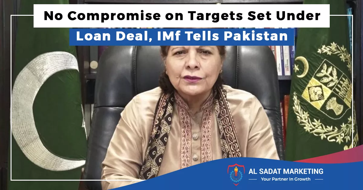 no compromise on targets set under loan deal, imf tells pakistan, al sadat marketing, real estate agency in blue area islamabad