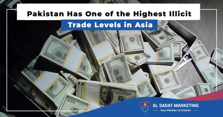 pakistan has one of the highest illicit trade levels in asia, al sadat marketing, real estate agency in blue area islamabad