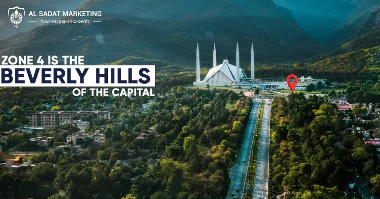 islamabad zone 4 is the beverly hills of the capital, al sadat marketing, real estate agency in blue area islamabd