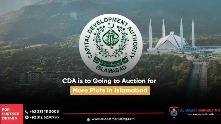 cda is to going to auction for more plots in islamabad, al sadat marketing, real estate agency in blue area islamabad