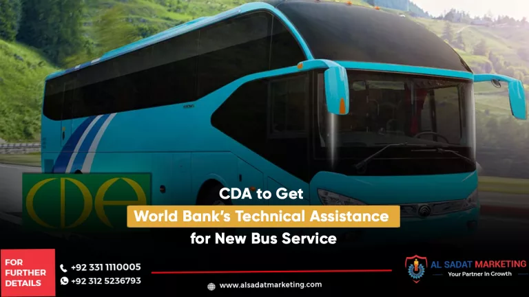 cda to get world bank’s technical assistance for new bus service, al sadat marketing, real estate agency in blue area islamabad