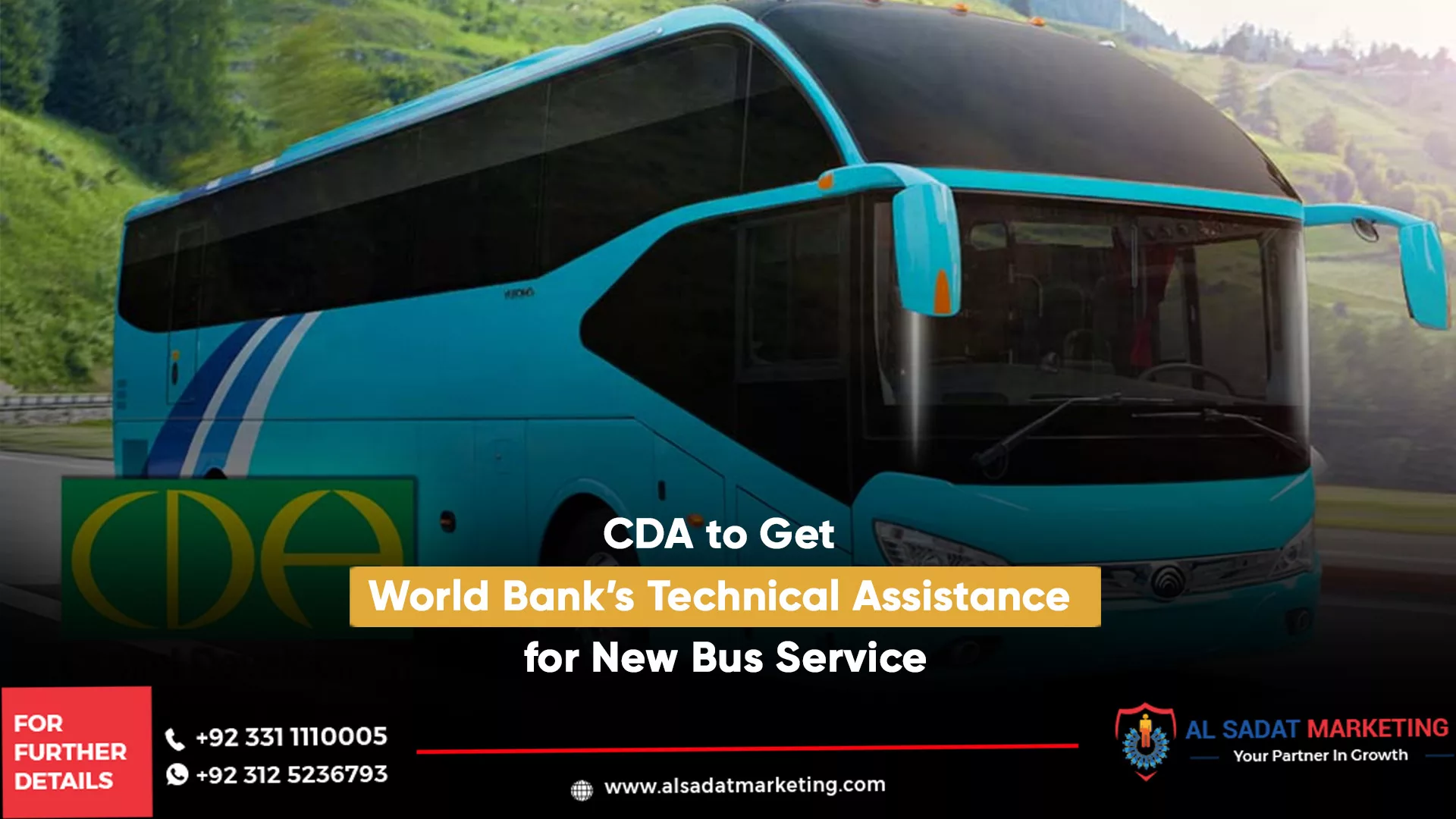 cda to get world bank’s technical assistance for new bus service, al sadat marketing, real estate agency in blue area islamabad
