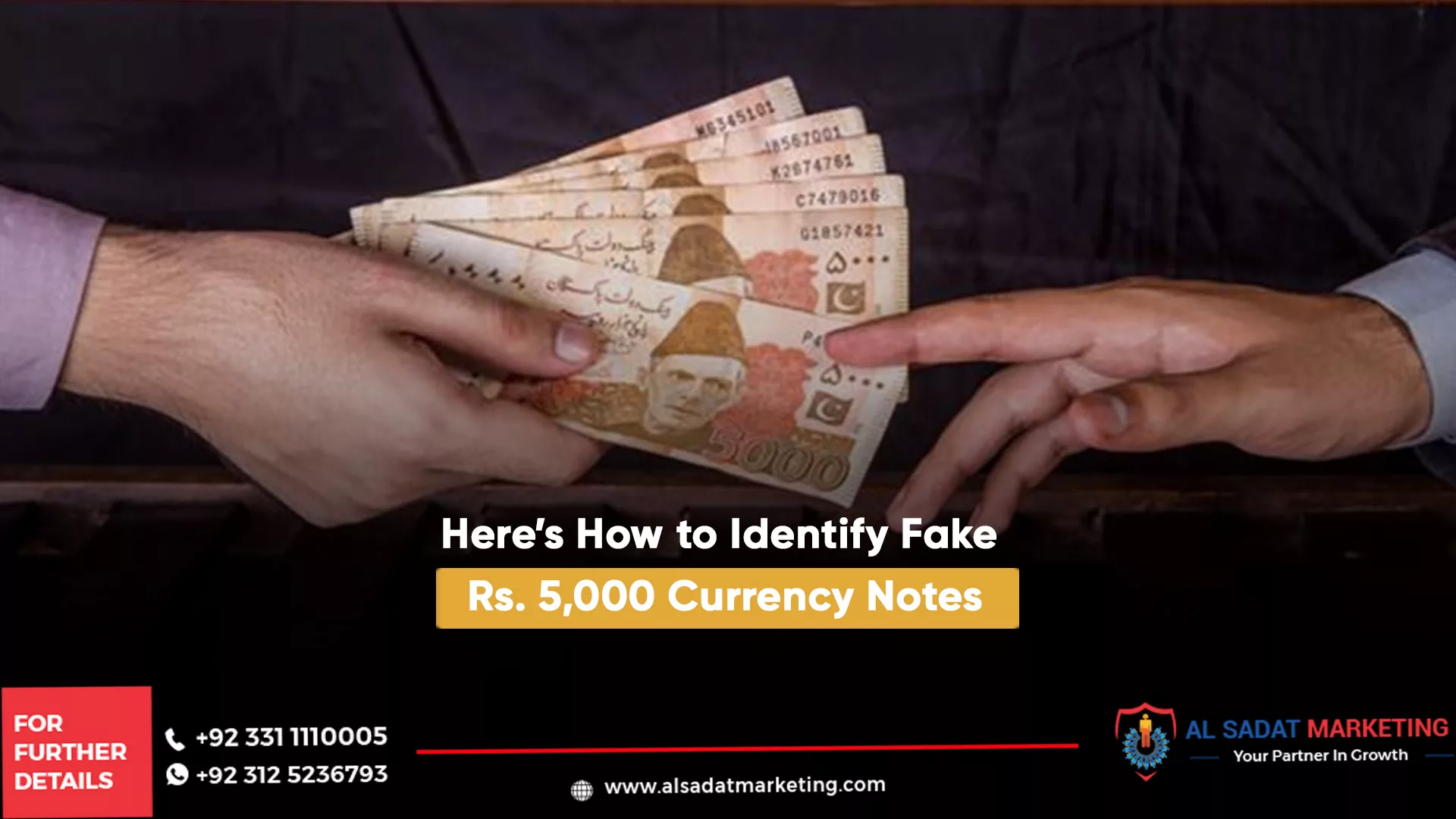 here’s how to identify fake rs. 5,000 currency notes, al sadat marketing, real estate agency in blue area islamabad