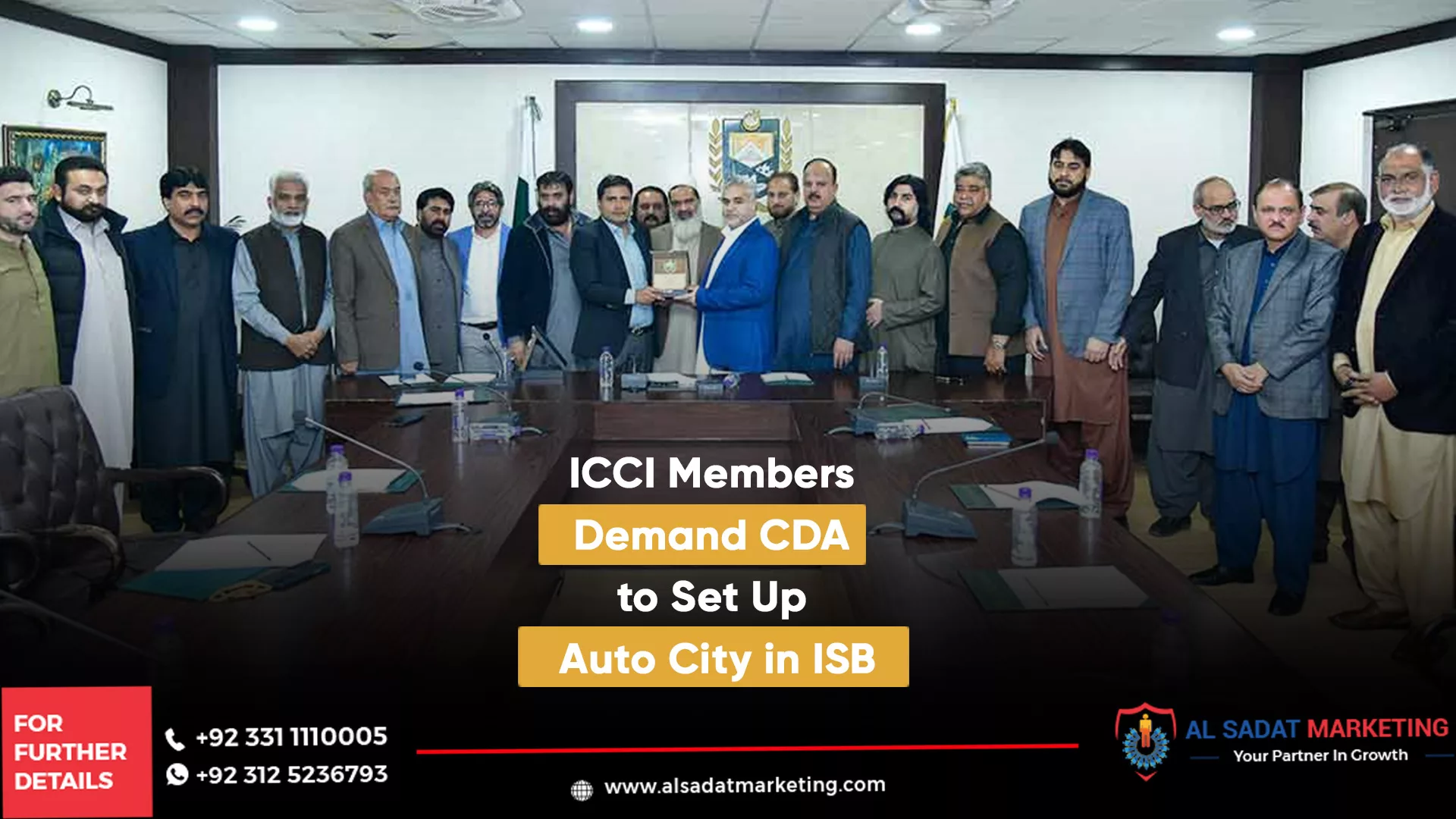 icci members demand cda to set up auto city in isb, al sadat marketing, real estate agency in blue area islamabad