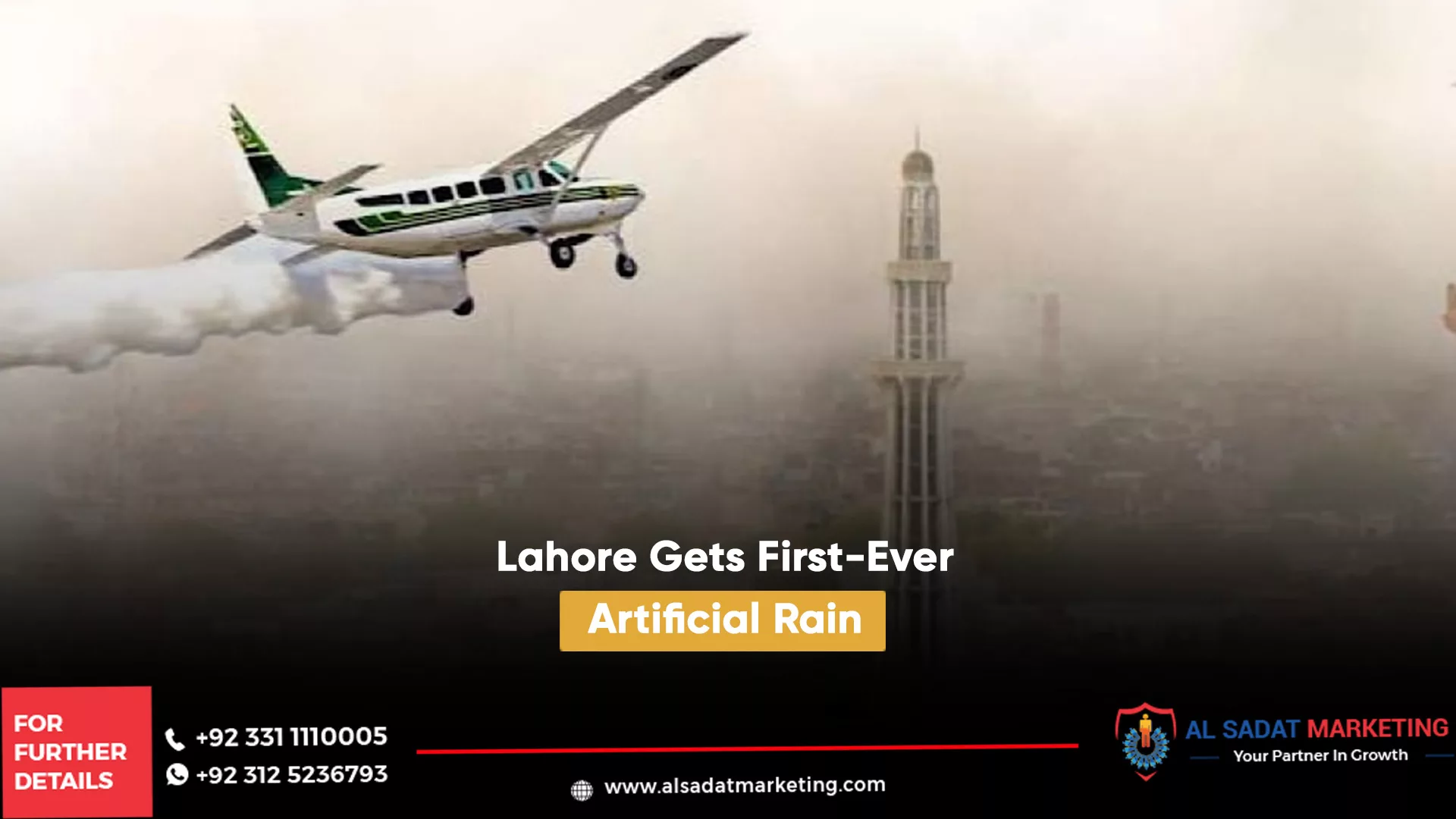 lahore gets first-ever artificial rain, al sadat marketing, real estate agency in blue area islamabd