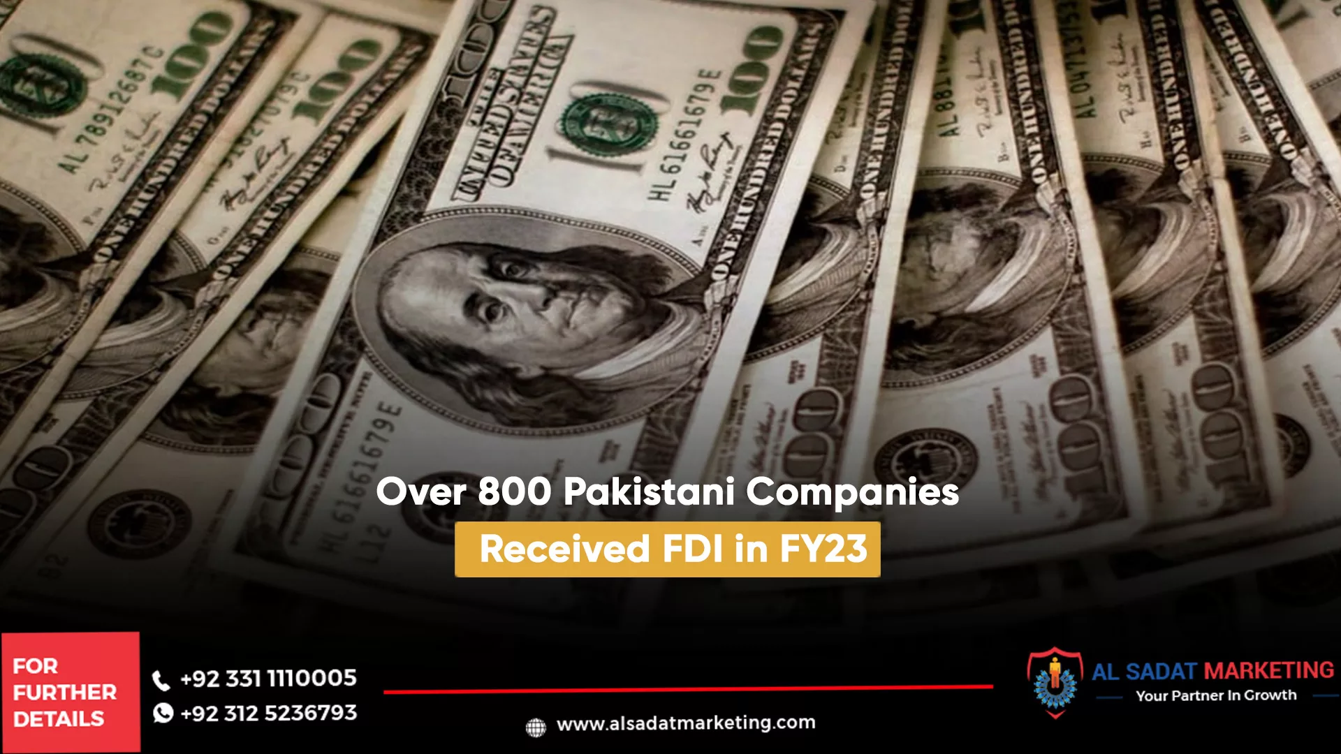 over 800 pakistani companies received fdi in fy23, al sadat marketing, real estate agency in blue area islamabad
