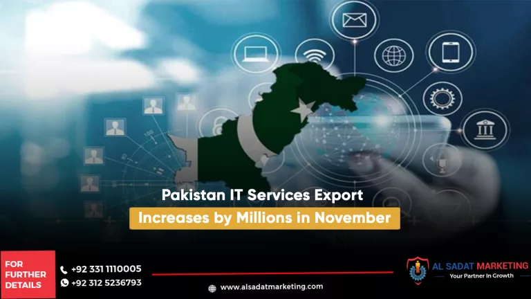 pakistan it services export increases by millions in november, al sadat marketing, real estate agency in blue area islamabad