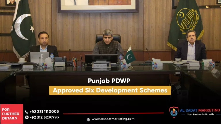 punjab pdwp approved six development schemes, al sadat marketing, real estate agency in blue area islamabad