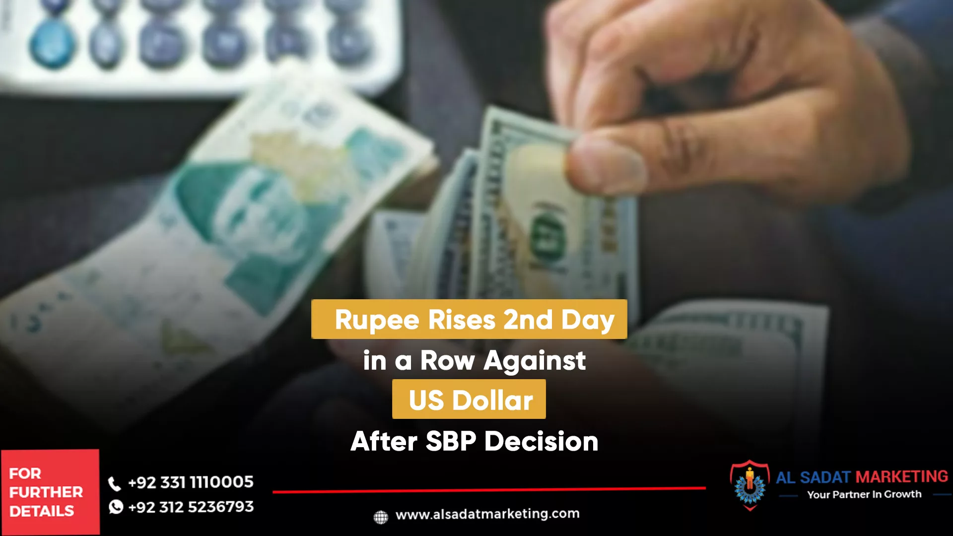 rupee rises 2nd day in a row against us dollar after sbp decision, al sadat marketing, real estate agency in blue area islamabad