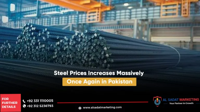 steel prices increases massively once again in pakistan, latest rate here, al sadat marketing, real estate agency in blue area islamabad