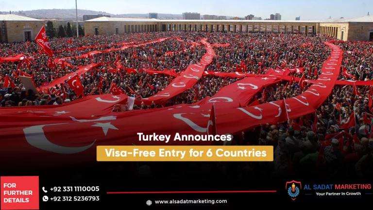 turkey announces visa-free entry for 6 countries, al sadat marketing, real estate agency in blue area islamabad