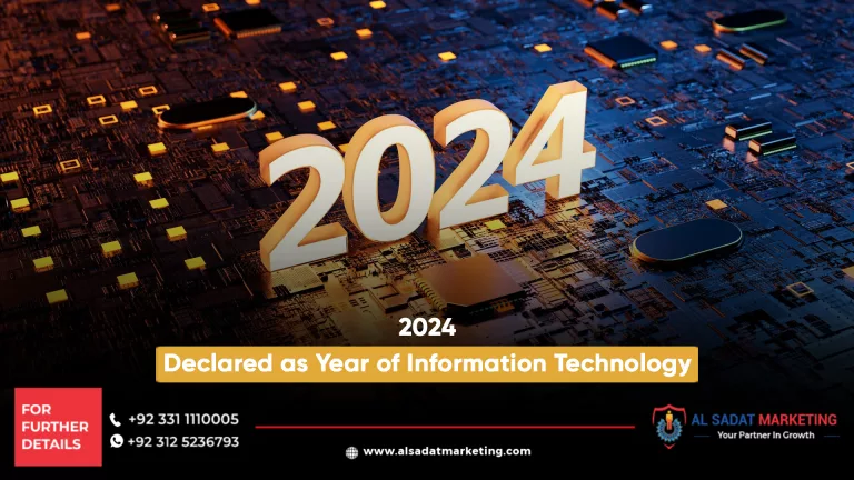 2024 declared as year of information technology, al sadat marketing, real estate agency in blue area islamabad