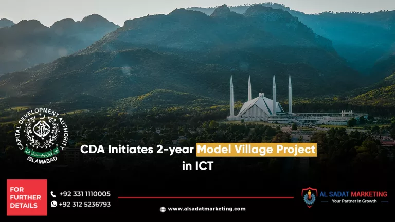 cda initiates 2-year model village project in ict, al sadat marketing, real estate agency in blue area islamabad