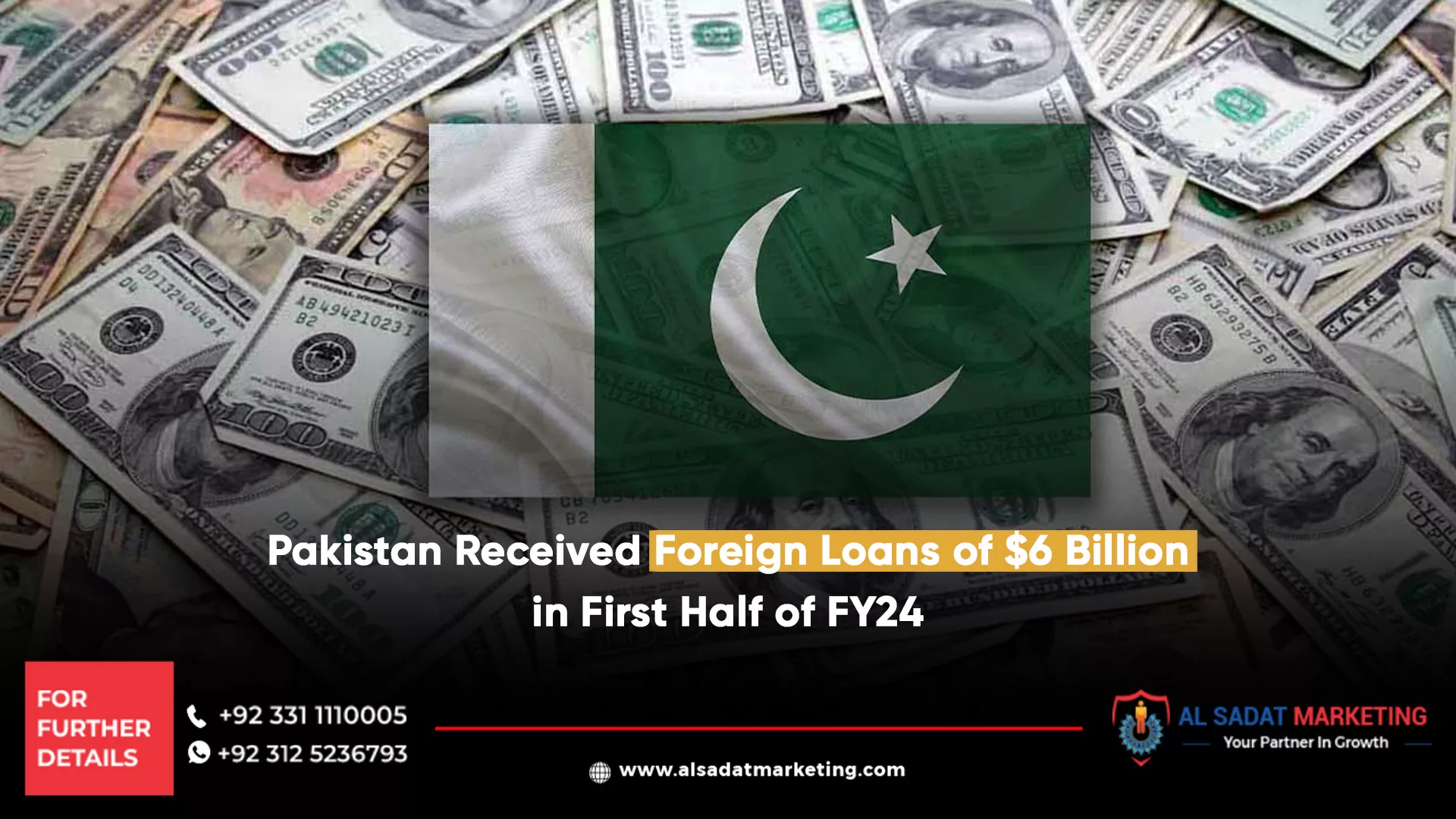 pakistan received foreign loans of $6 billion in first half of fy24, al sadat marketing, real estate agency in blue area islamabad