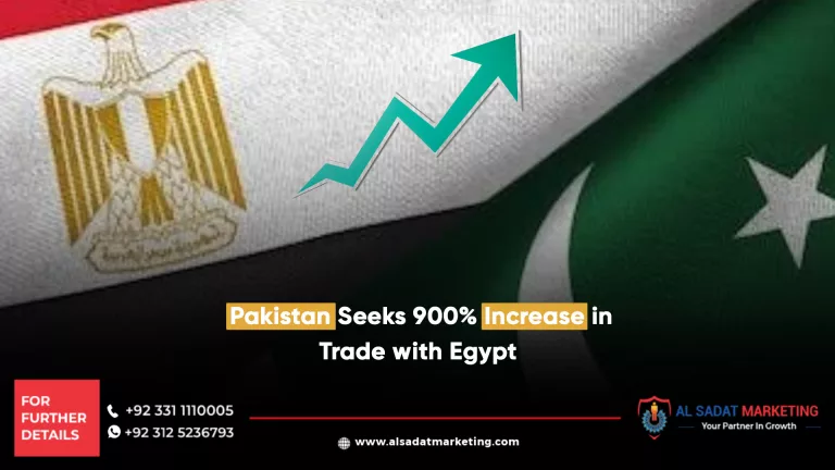 pakistan seeks 900% increase in trade with egypt, al sadat marketing, real estate agency in blue area islamabad